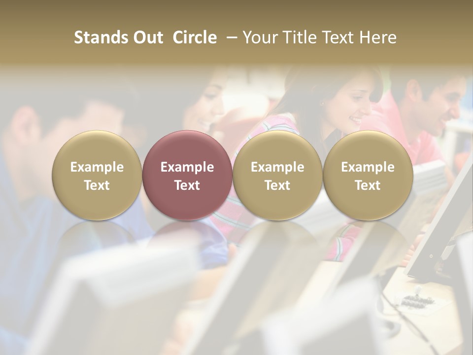 Young Students Females PowerPoint Template