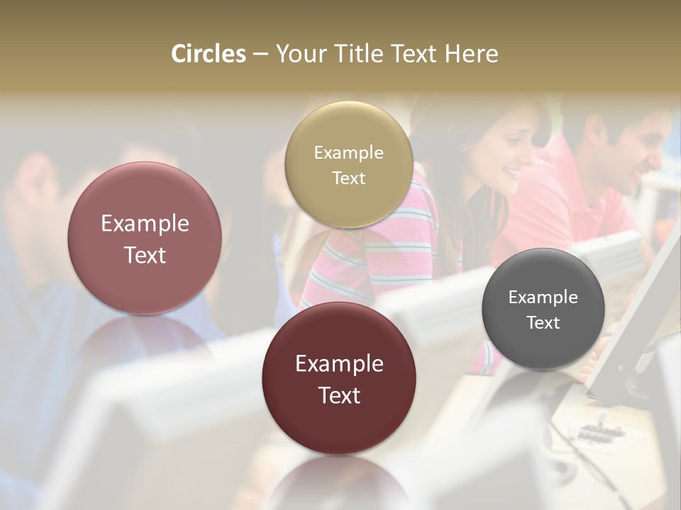 Young Students Females PowerPoint Template