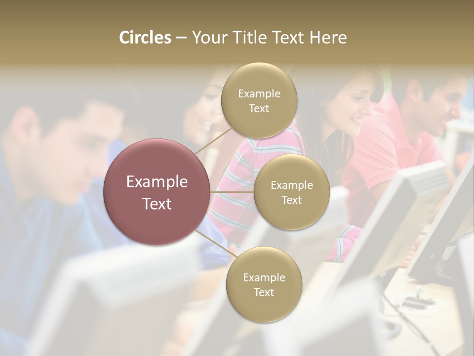 Young Students Females PowerPoint Template