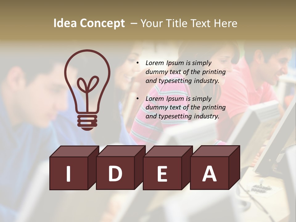 Young Students Females PowerPoint Template