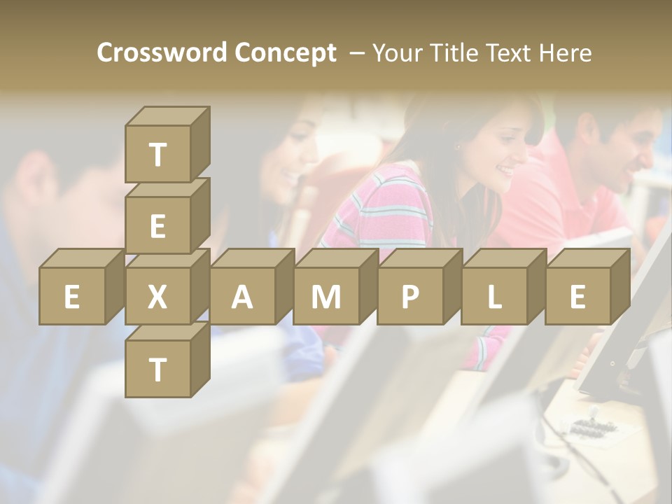 Young Students Females PowerPoint Template