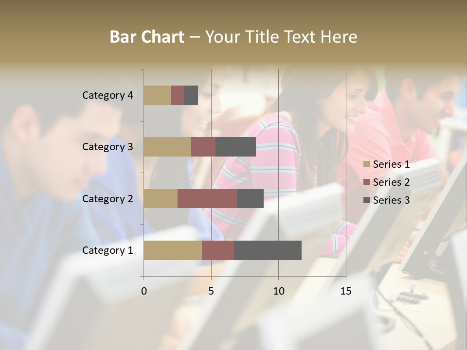 Young Students Females PowerPoint Template