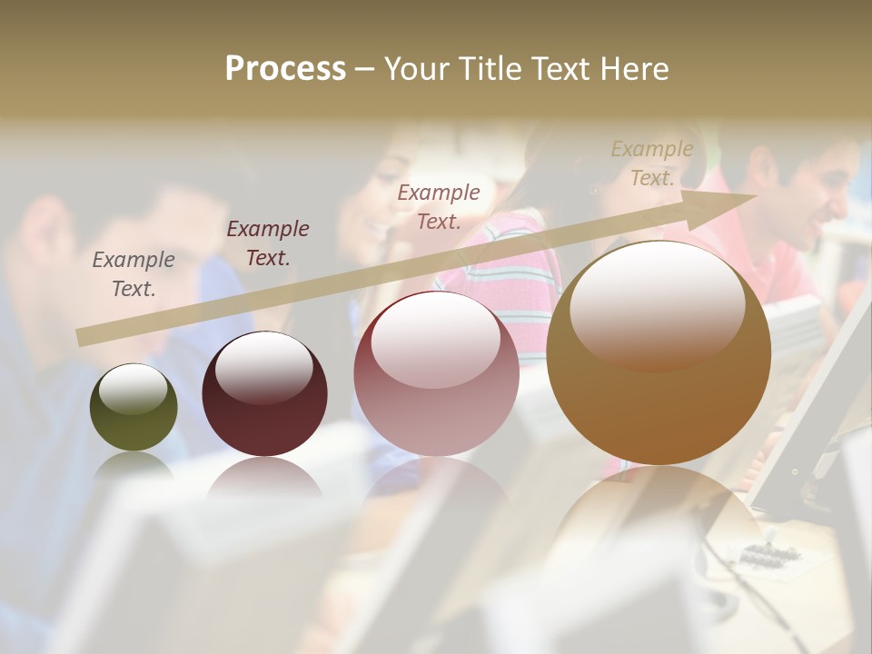 Young Students Females PowerPoint Template