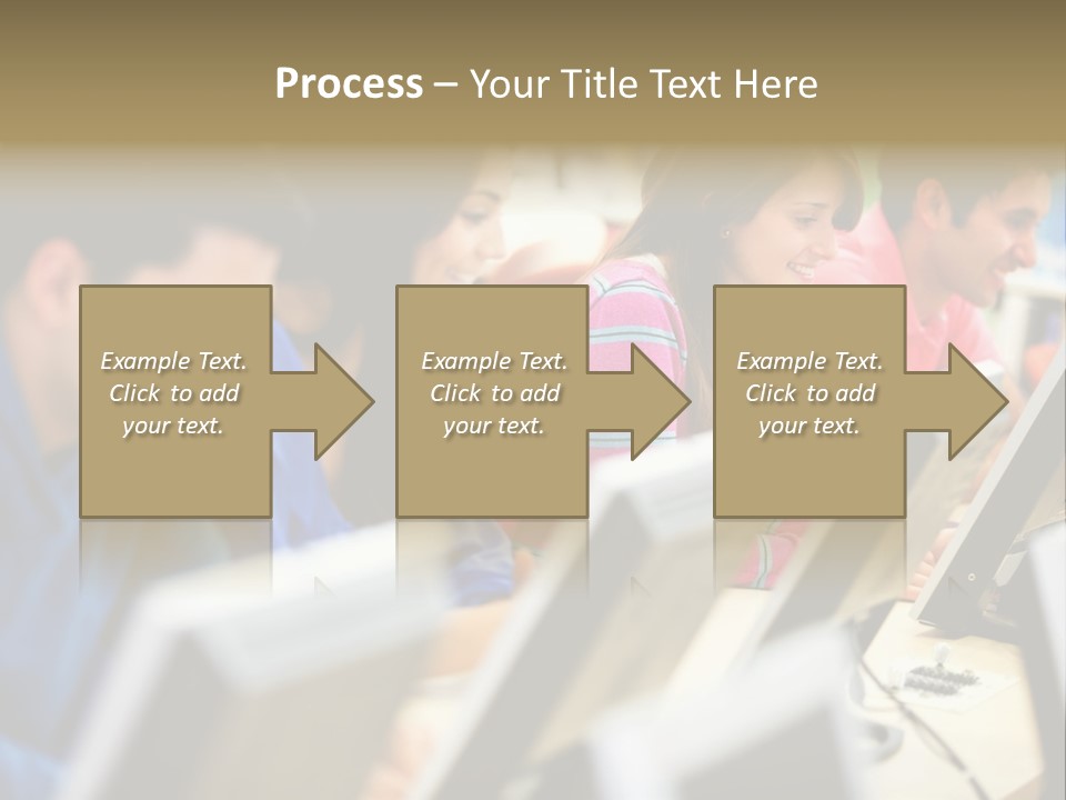 Young Students Females PowerPoint Template