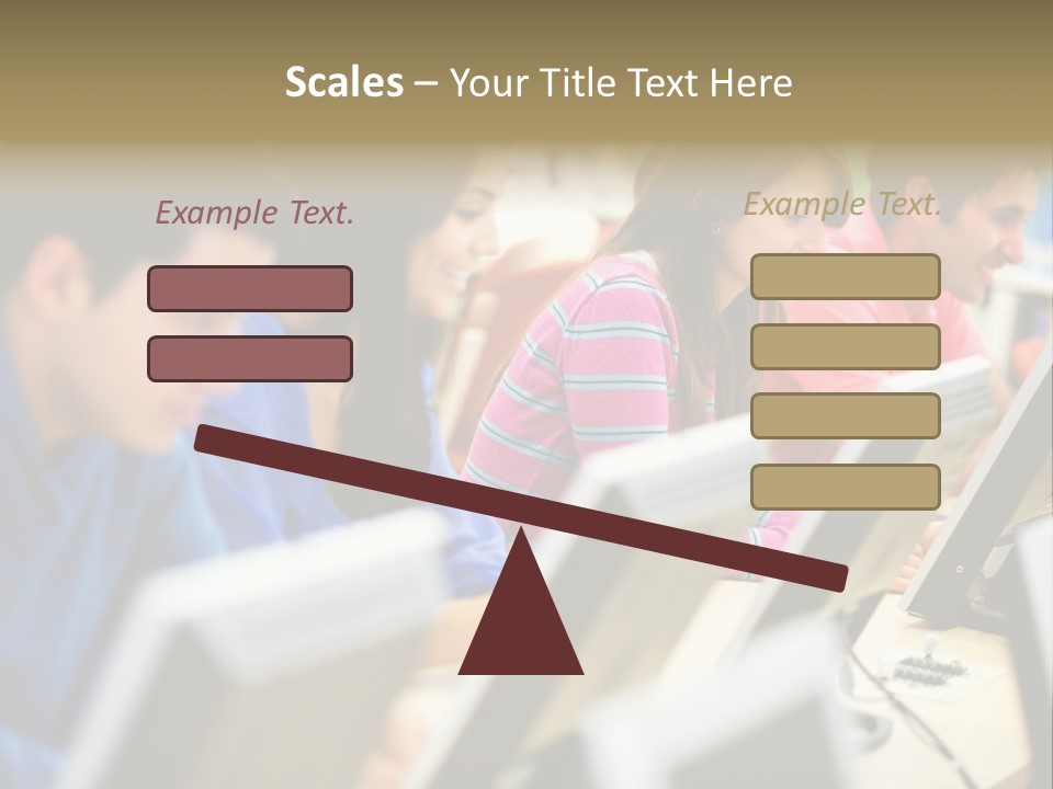 Young Students Females PowerPoint Template