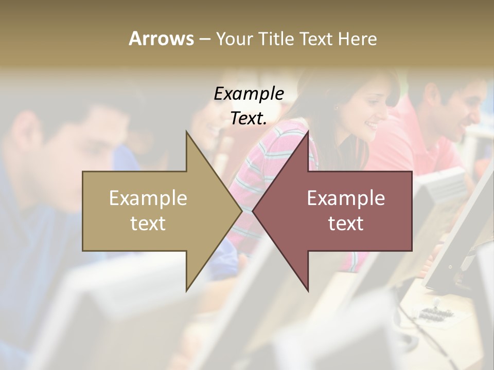 Young Students Females PowerPoint Template