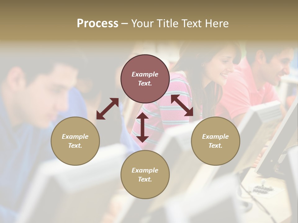 Young Students Females PowerPoint Template