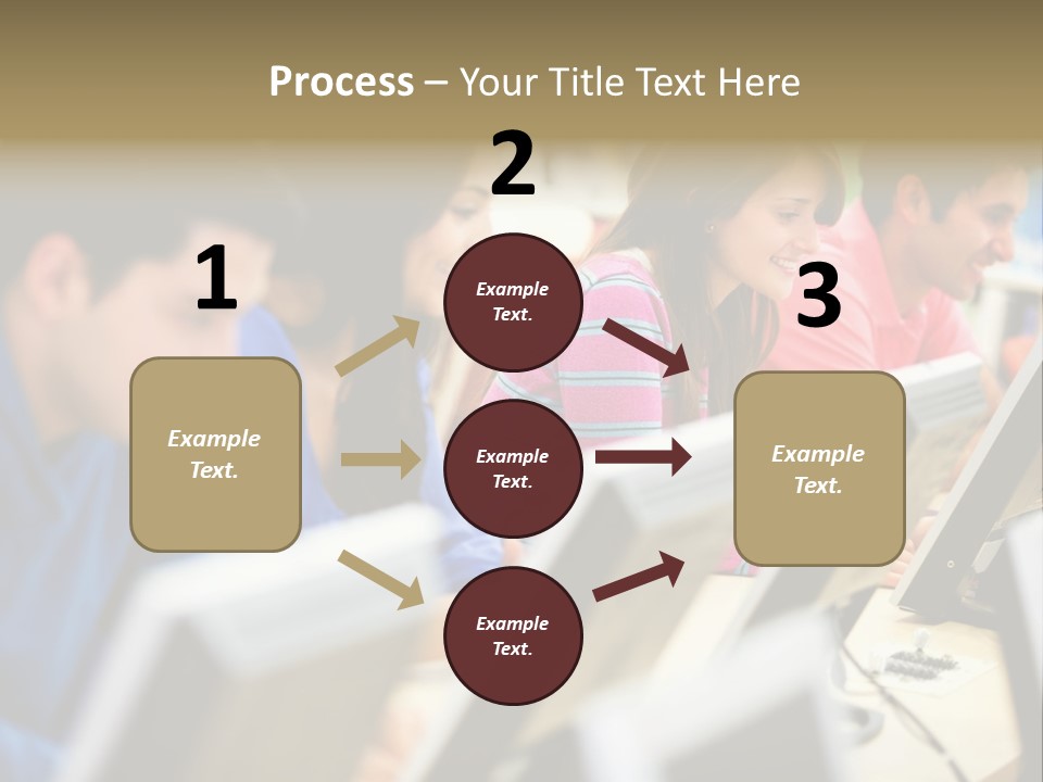 Young Students Females PowerPoint Template