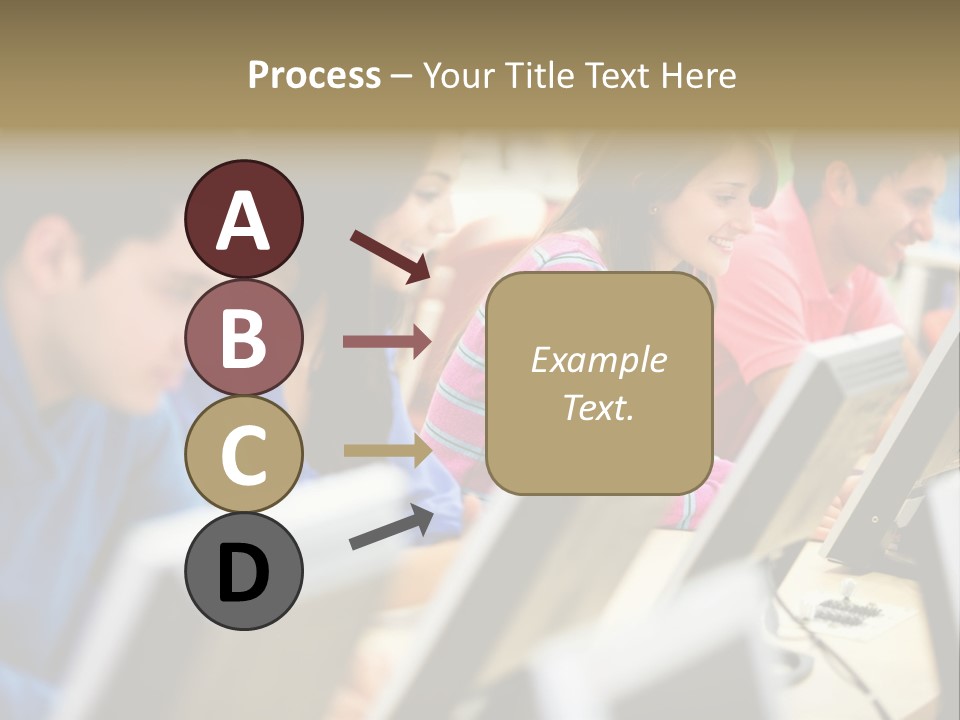 Young Students Females PowerPoint Template
