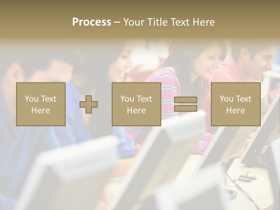 Young Students Females PowerPoint Template