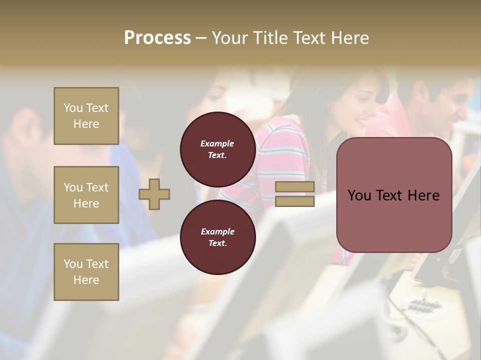 Young Students Females PowerPoint Template