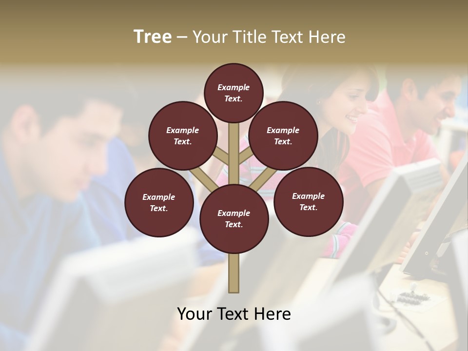 Young Students Females PowerPoint Template