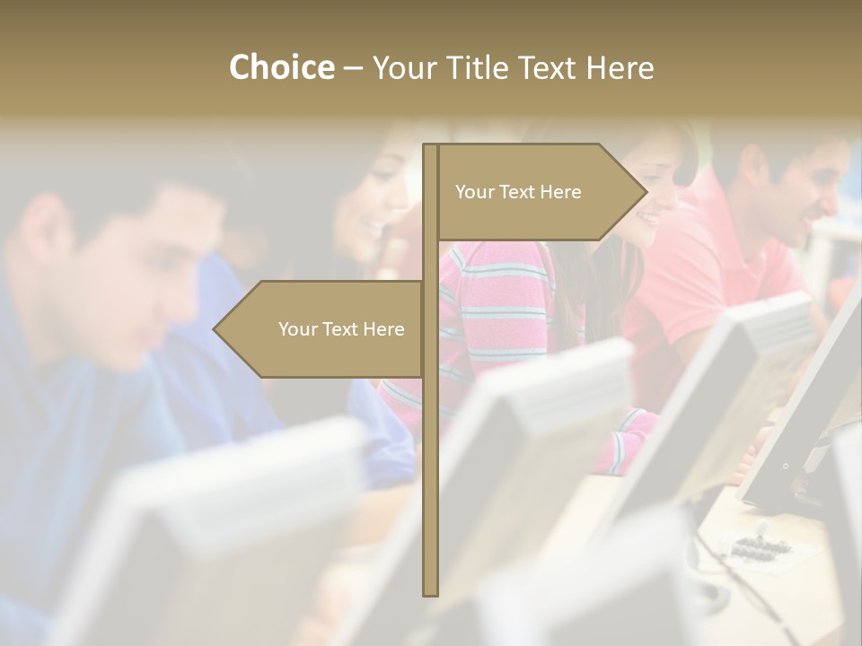 Young Students Females PowerPoint Template