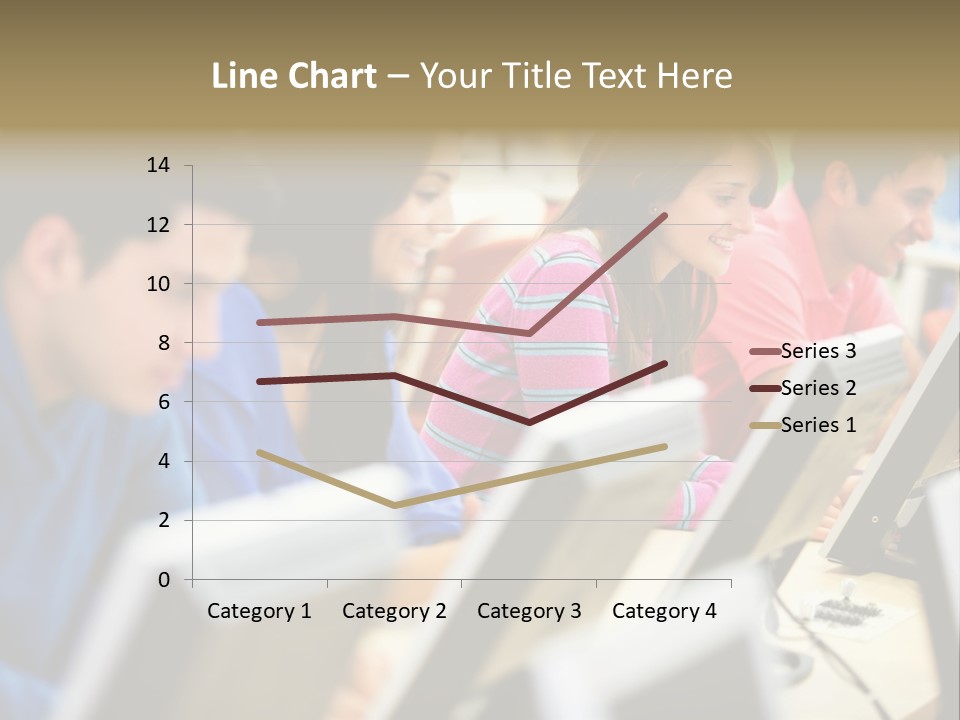 Young Students Females PowerPoint Template