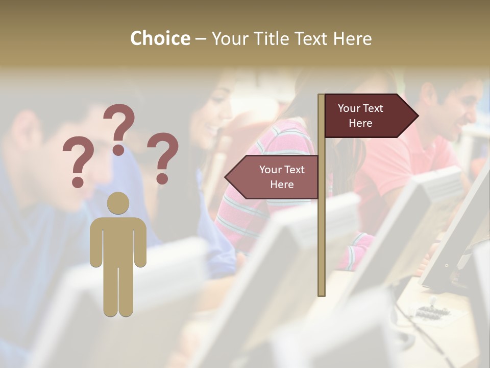 Young Students Females PowerPoint Template