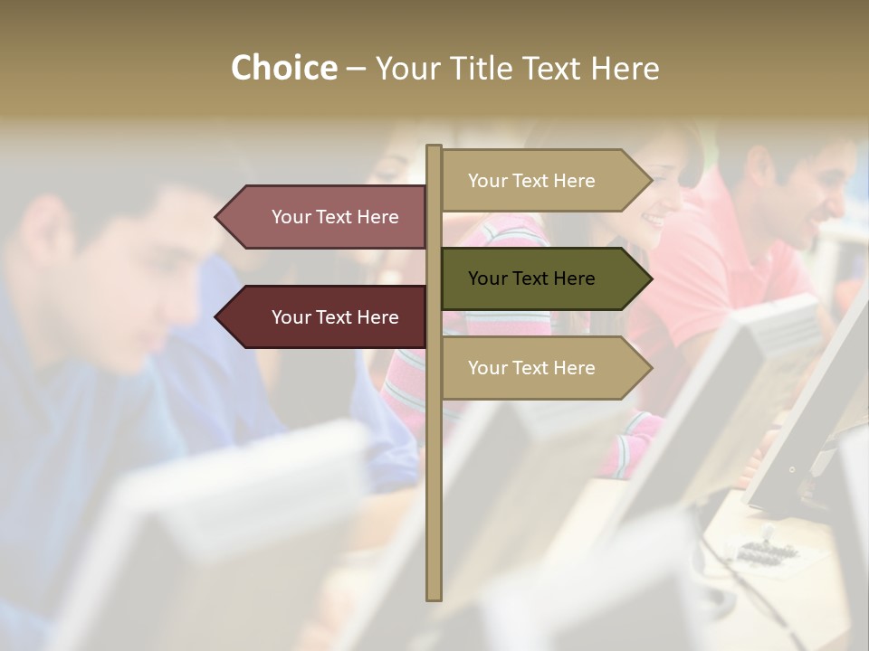 Young Students Females PowerPoint Template