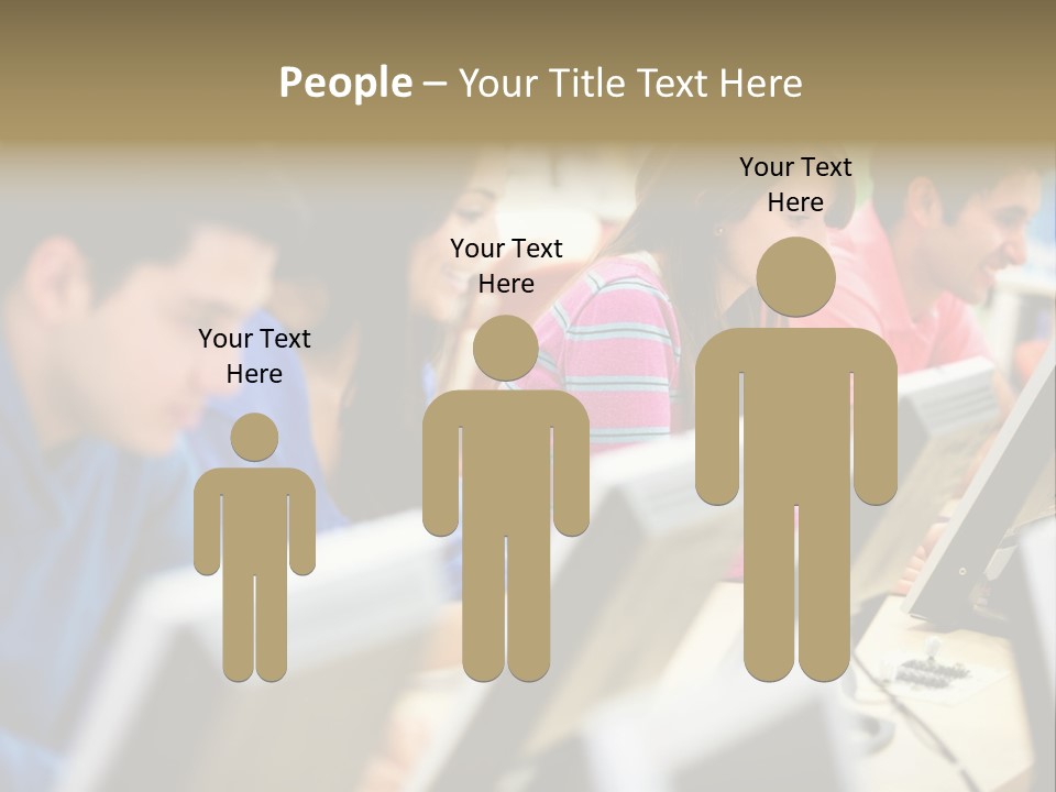 Young Students Females PowerPoint Template