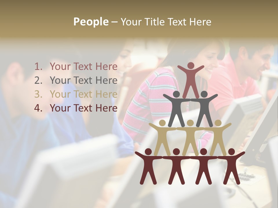 Young Students Females PowerPoint Template