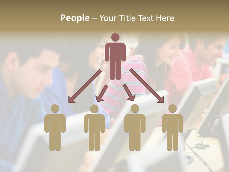 Young Students Females PowerPoint Template