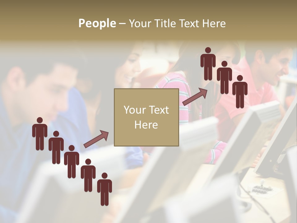 Young Students Females PowerPoint Template