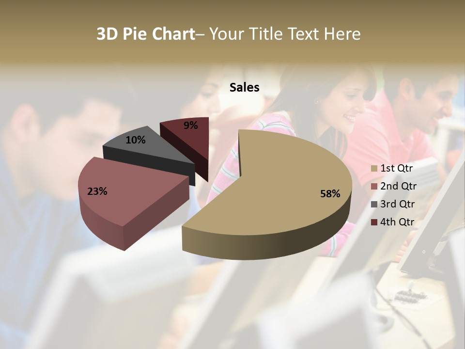 Young Students Females PowerPoint Template