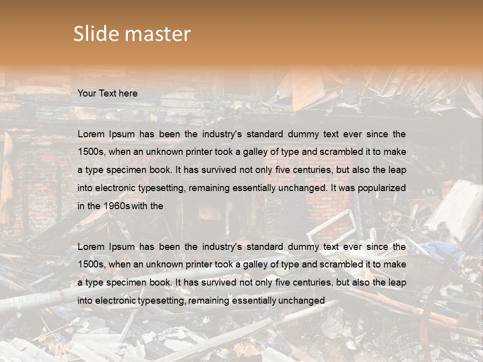 Damaged Horizontal Frame PowerPoint Template