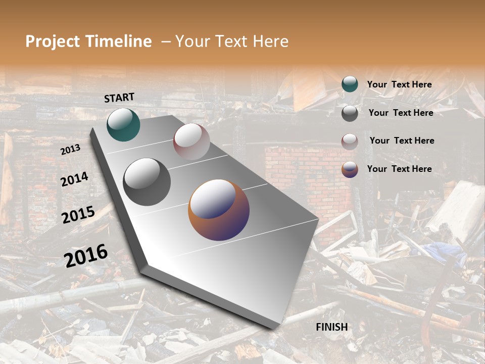 Damaged Horizontal Frame PowerPoint Template