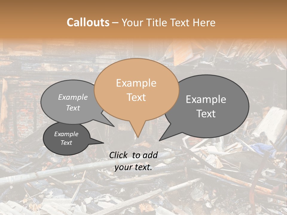 Damaged Horizontal Frame PowerPoint Template