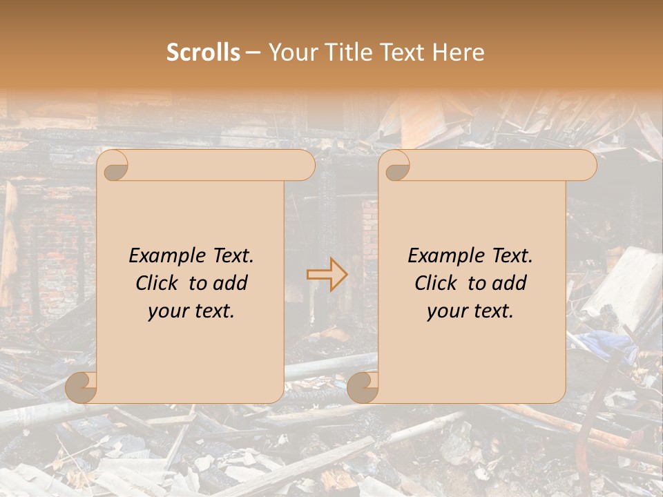Damaged Horizontal Frame PowerPoint Template