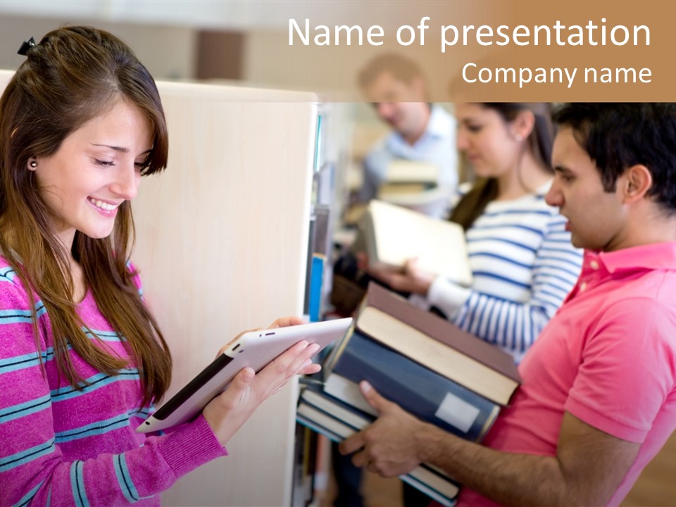 Technology Reader Young PowerPoint Template