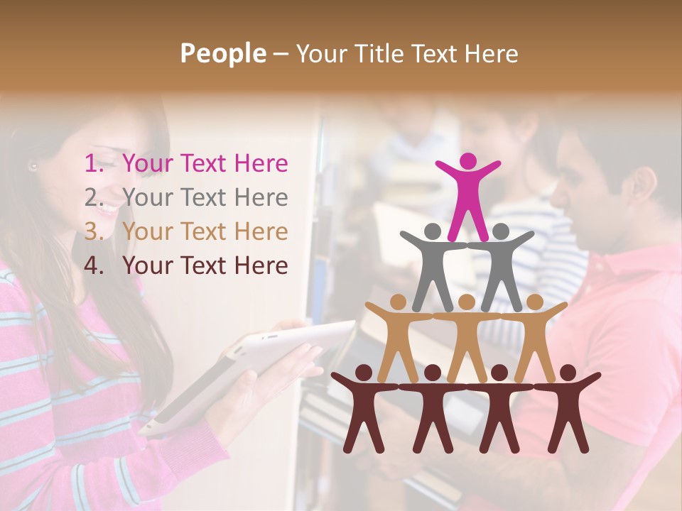Technology Reader Young PowerPoint Template
