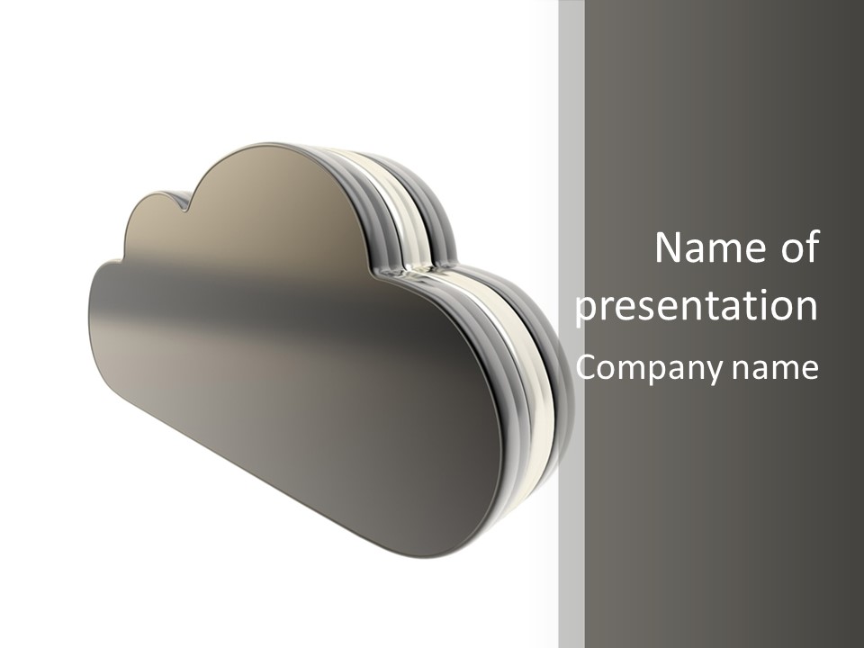 White Tech Data PowerPoint Template