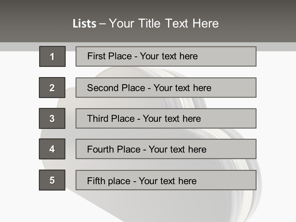 White Tech Data PowerPoint Template