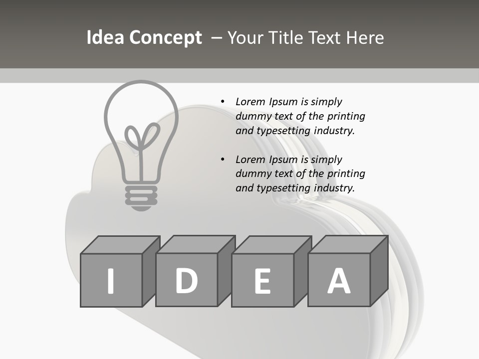 White Tech Data PowerPoint Template