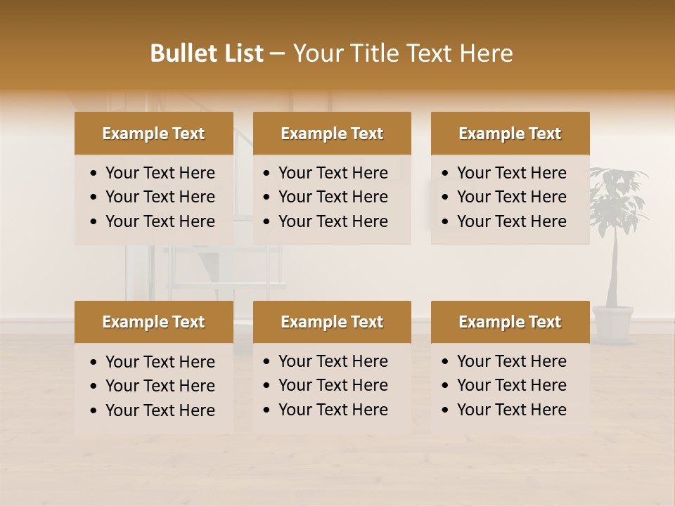 A Room With A Spiral Staircase And A Potted Plant PowerPoint Template