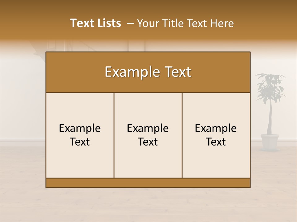 A Room With A Spiral Staircase And A Potted Plant PowerPoint Template
