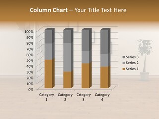 A Room With A Spiral Staircase And A Potted Plant PowerPoint Template