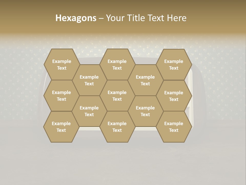 An Old Radio Sitting On Top Of A Table PowerPoint Template