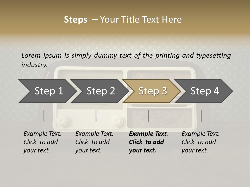 An Old Radio Sitting On Top Of A Table PowerPoint Template