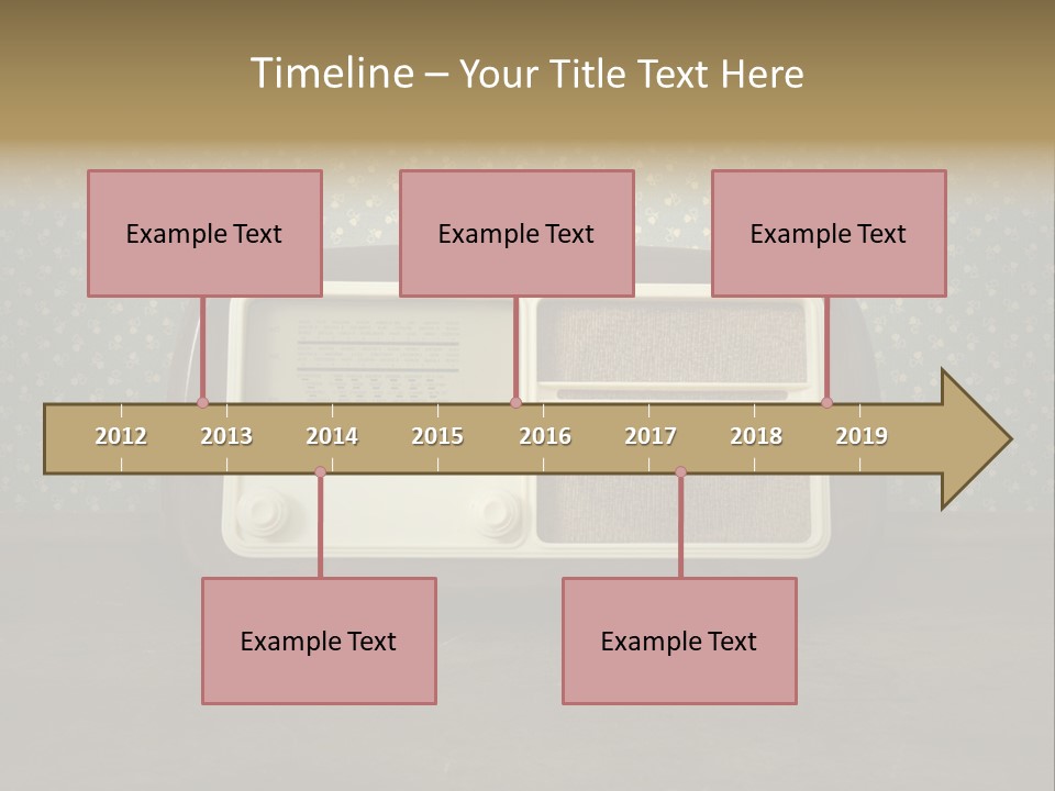 An Old Radio Sitting On Top Of A Table PowerPoint Template