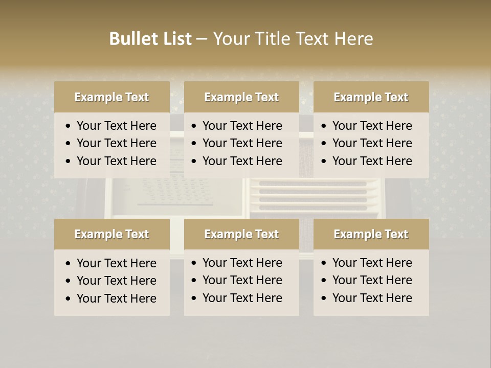 An Old Radio Sitting On Top Of A Table PowerPoint Template