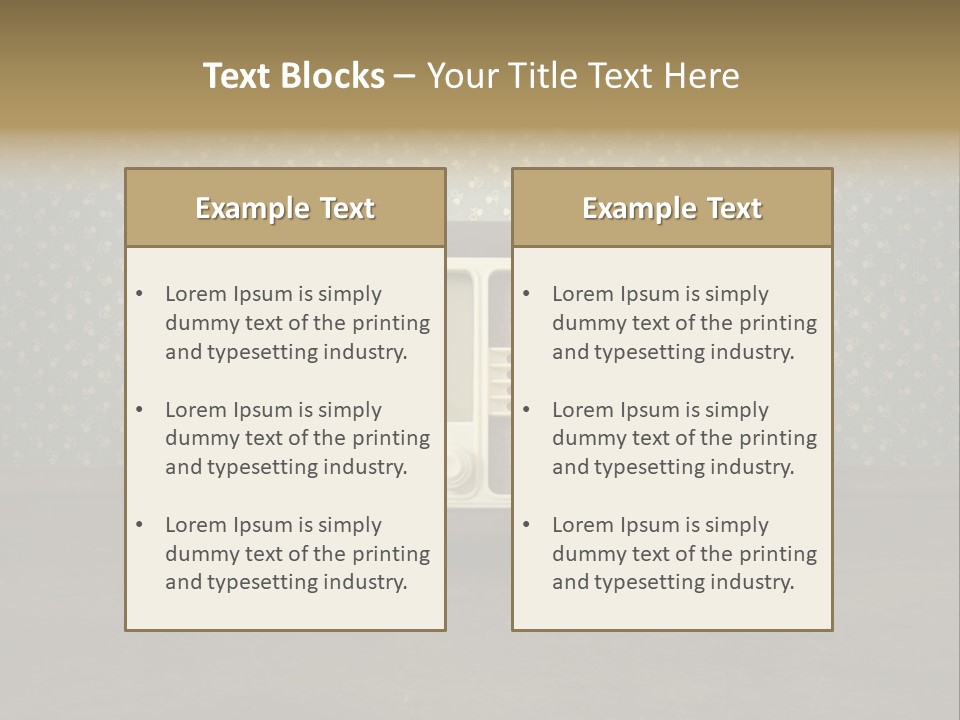 An Old Radio Sitting On Top Of A Table PowerPoint Template