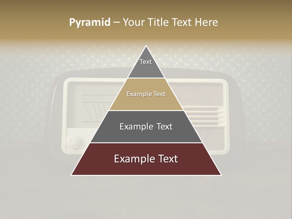 An Old Radio Sitting On Top Of A Table PowerPoint Template