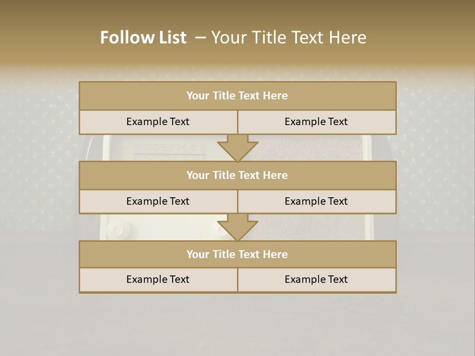 An Old Radio Sitting On Top Of A Table PowerPoint Template