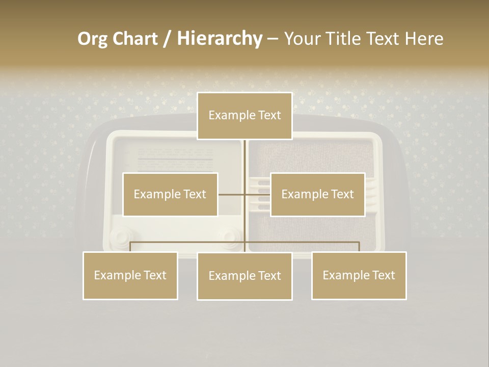 An Old Radio Sitting On Top Of A Table PowerPoint Template
