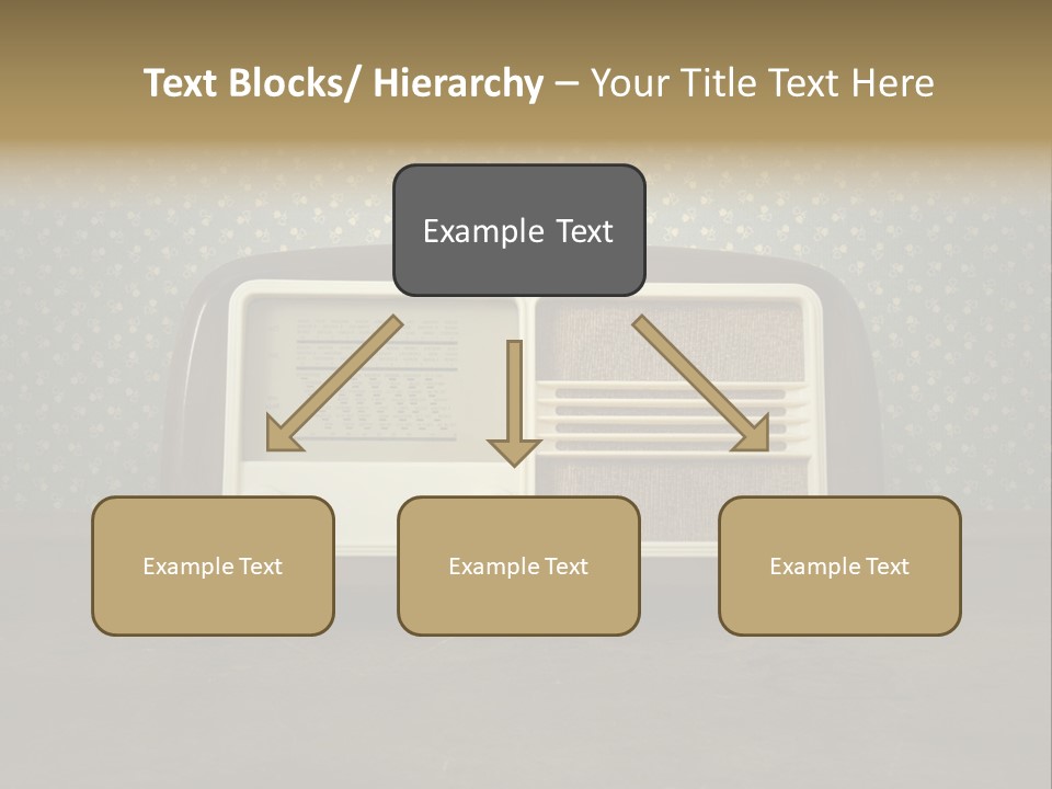 An Old Radio Sitting On Top Of A Table PowerPoint Template