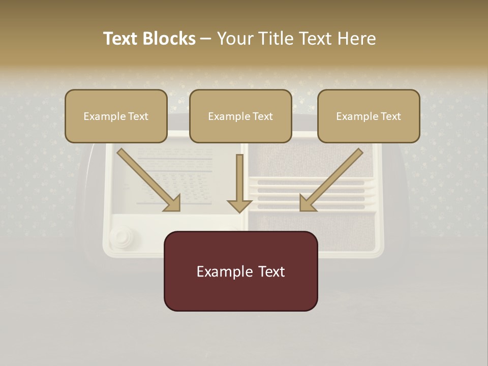 An Old Radio Sitting On Top Of A Table PowerPoint Template