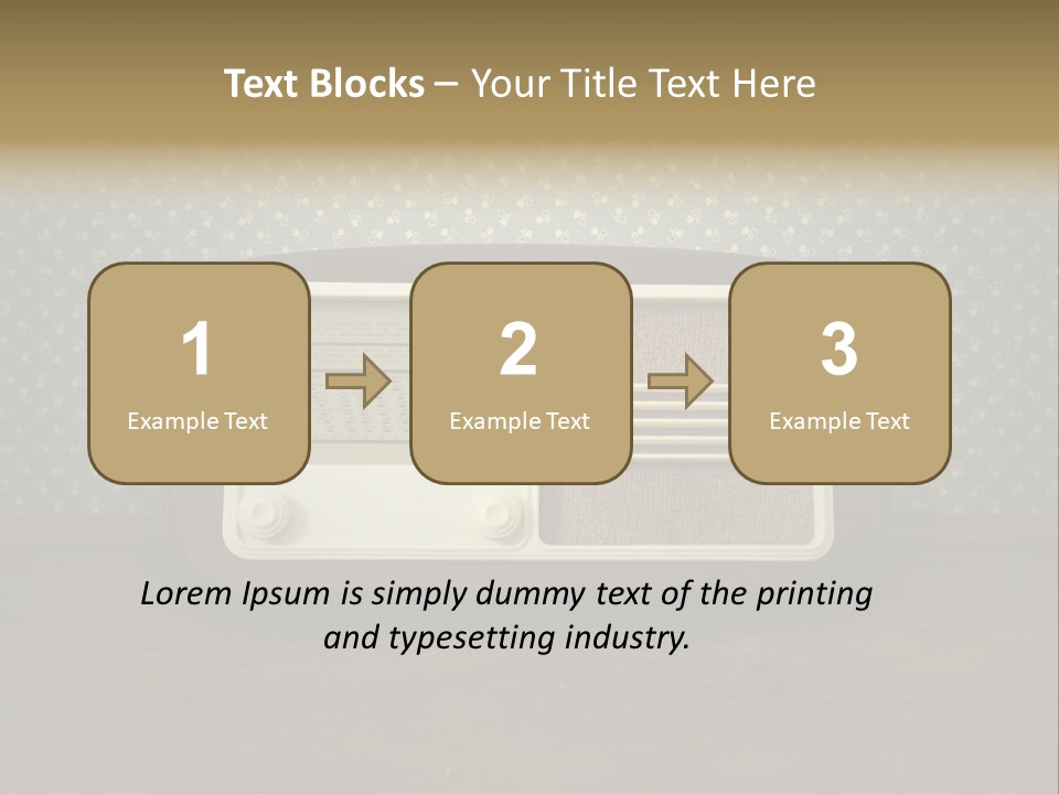 An Old Radio Sitting On Top Of A Table PowerPoint Template