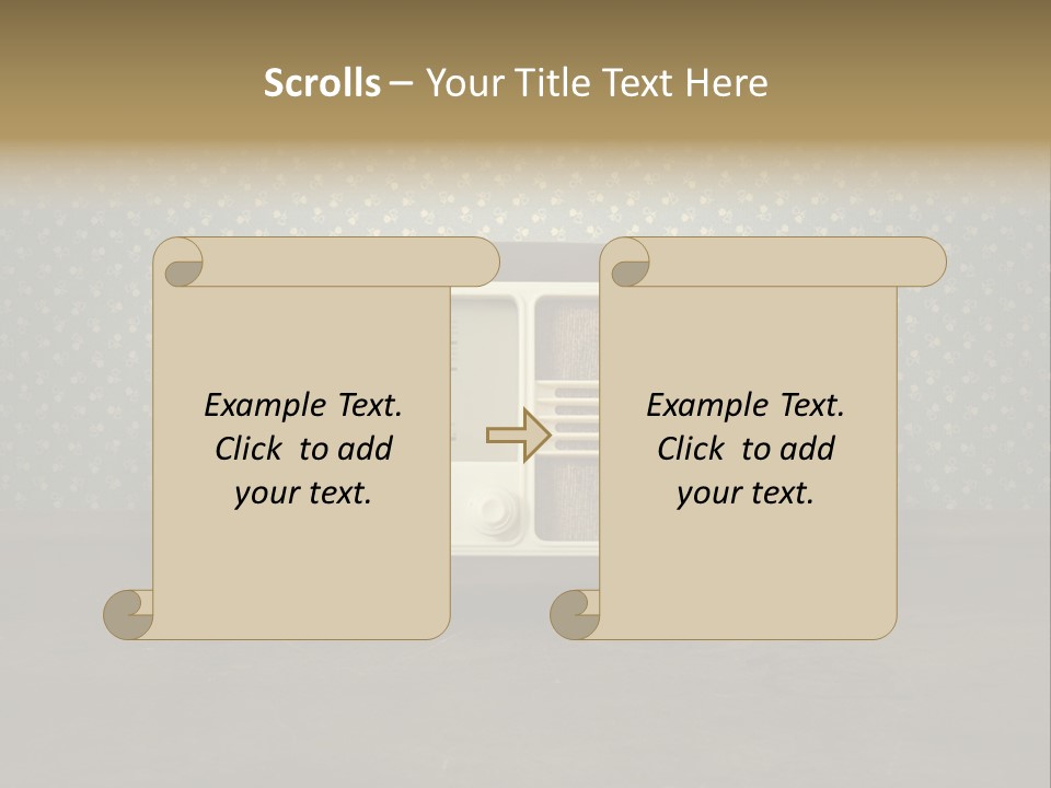 An Old Radio Sitting On Top Of A Table PowerPoint Template