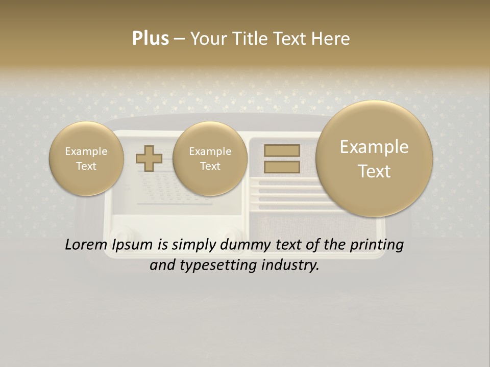 An Old Radio Sitting On Top Of A Table PowerPoint Template